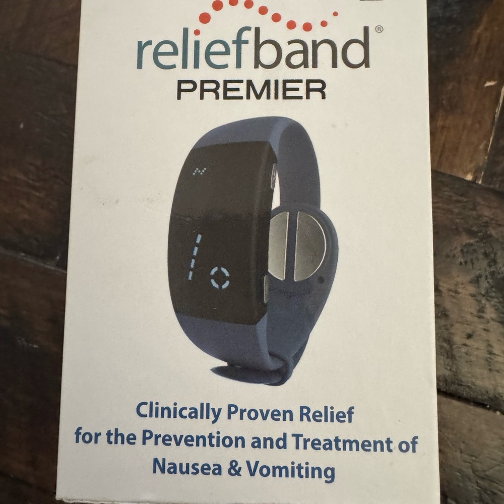 Blue Wearable Arm & Wristband for Nausea Relief